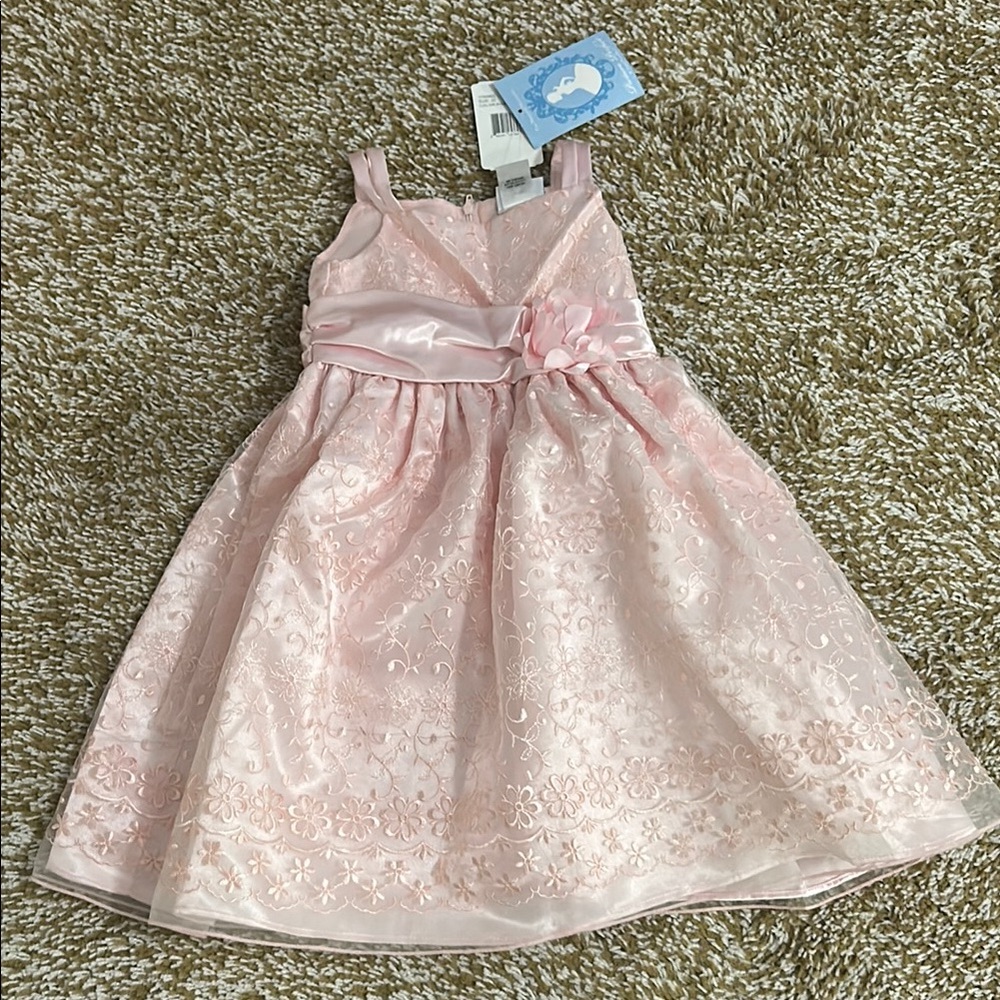 Charming Pink Floral Kids Dress